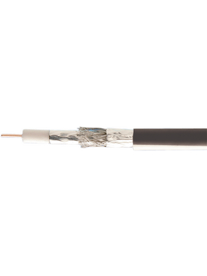 Macab - RG-6T, PE - Coaxial cable   1 x1.02 mm Copper wire blank black, RG-6T, PE, Macab