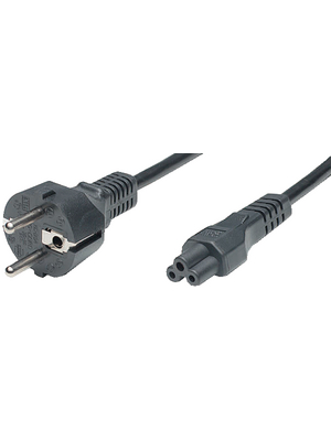 Lian Dung - LT312+535H03VV-F3*0,75BLK - Instrument cable Type F (CEE 7/4) IEC-320-C5, LT312+535H03VV-F3*0,75BLK, Lian Dung
