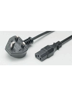 Maxxtro - PB-411-06-S - Mains cable UK Male IEC-320-C13 1.80 m, PB-411-06-S, Maxxtro