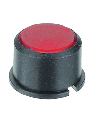 MEC - 1F098 - Cap, round, black for red LED red, 1F098, MEC