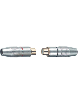 Contrik - CCF5712/6T - Cable socket nickel-plated red + black PU=Pair (2 pieces), CCF5712/6T, Contrik