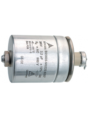 EPCOS - B25835-M6224-K7 - AC power capacitor 220 nF 900 VAC, B25835-M6224-K7, EPCOS