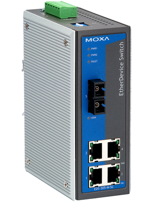 Moxa - EDS-305-M-SC - Switch 4x 10/100 1x 100FX SC/MM, EDS-305-M-SC, Moxa