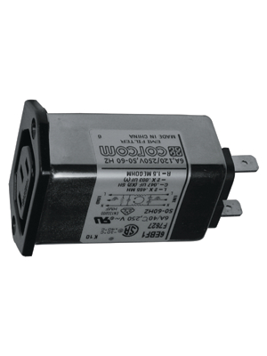 TE Connectivity - 6609018-7 - Power inlet with filter 10 A 250 VAC, 6609018-7, TE Connectivity