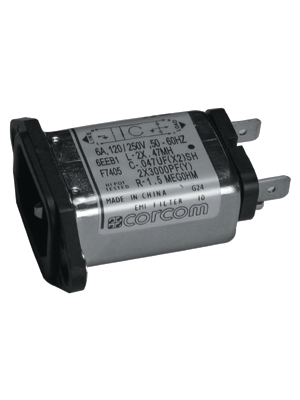 TE Connectivity - 6609001-1 - Power inlet with filter 1 A 250 VAC, 6609001-1, TE Connectivity
