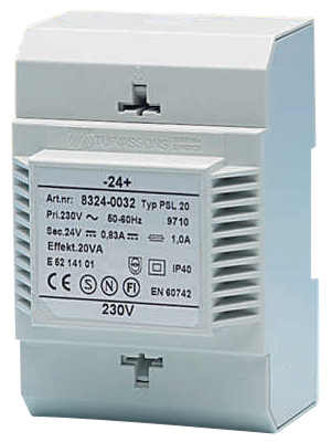 Tufvassons Transformator - PSL 20 230/12VDC - DC power supply 12 VDC 1.67 A, PSL 20 230/12VDC, Tufvassons Transformator