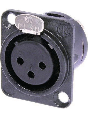 Neutrik - NC3FD-L-BAG-1 - XLR Panel-mount female receptacle 3 N/A DL Soldering Connection black, NC3FD-L-BAG-1, Neutrik