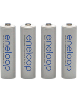 Panasonic Automotive & Industrial Systems - BK-3MCCE/4BE - NiMH rechargeable battery HR6/AA 1.2 V 2000 mAh PU=Pack of 4 pieces, BK-3MCCE/4BE, Panasonic Automotive & Industrial Systems
