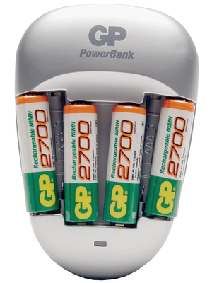 GP Batteries - GP Quick 3 GPPB27GS270-UW4 - Charger NiMH/NiCd 2 x AA / 2 x AAA / USB NiMH, GP Quick 3 GPPB27GS270-UW4, GP Batteries
