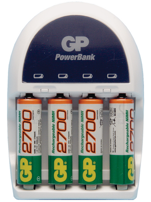 GP Batteries - PB14GS270SACA-UW4 - Charger NiMH/NiCd 4 x AA / 4 x AAA, PB14GS270SACA-UW4, GP Batteries