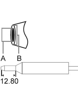 Metcal - DFP-CNL3 - Desoldering tip Long Reach, 0.76 mm x 1.78 mm 390 C, DFP-CNL3, Metcal
