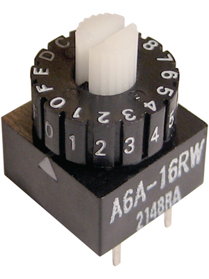 Omron Electronic Components - A6A-10CW - PCB coding switch Thumbwheel BCD compl., A6A-10CW, Omron Electronic Components