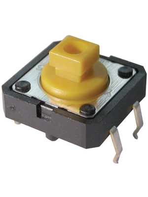 Omron Electronic Components - B3F-4055 - PCB Switch 24 VDC 50 mA Through Hole THT yellow, B3F-4055, Omron Electronic Components