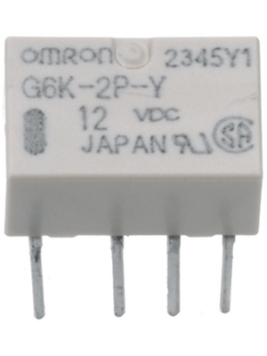 Omron Electronic Components - G6K-2P-Y 12VDC - Signal relay 12 VDC 1315 Ohm 100 mW THD, G6K-2P-Y 12VDC, Omron Electronic Components