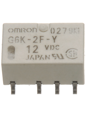 Omron Electronic Components - G6K2F12DC - Signal relay 12 VDC 1315 Ohm 100 mW SMD, G6K2F12DC, Omron Electronic Components