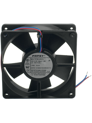 EBM-Papst - 4312 - Axial fan DC 119 x 119 x 32 mm 170 m3/h 12 VDC 5.0 W, 4312, EBM-Papst