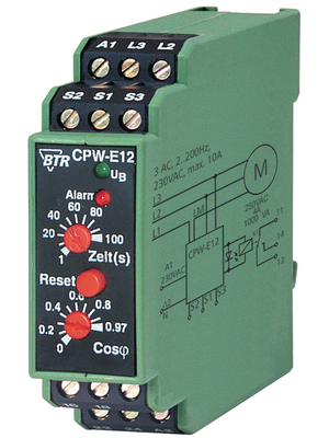 BTR Electronic Systems - CPW-E12-10A - Cos-phi monitoring relay, CPW-E12-10A, BTR Electronic Systems