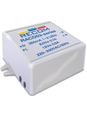 Recom - RACD03-350 - LED driver, RACD03-350, Recom