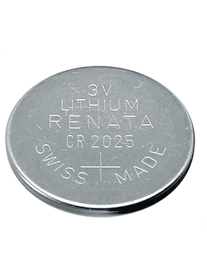 Renata - CR2025 - Button cell battery,  Lithium, 3 V, 165 mAh, CR2025, Renata