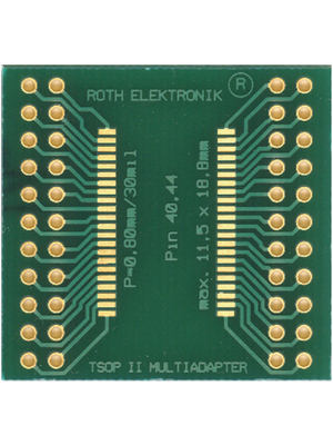 Roth Elektronik - RE900-05 - Laboratory card FR4 Epoxide + chem. Ni/Au TSOP II 44 Adapter, RE900-05, Roth Elektronik