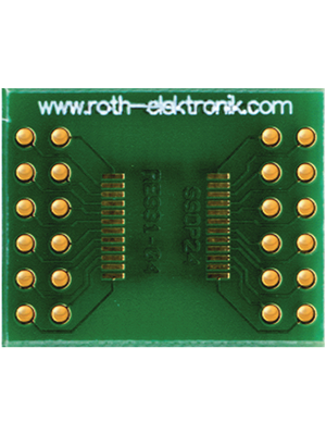 Roth Elektronik - RE931-04 - Laboratory card 24P 0.65 mm  FR4 Epoxide + chem. Ni/Au, RE931-04, Roth Elektronik