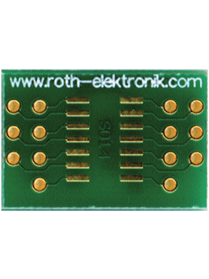 Roth Elektronik - RE932-03 - Laboratory card FR4 Epoxide + chem. Ni/Au SO14 Adapter, RE932-03, Roth Elektronik