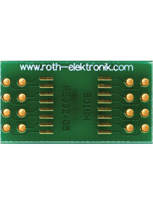 Roth Elektronik - RE932-05 - Laboratory card FR4 Epoxide + chem. Ni/Au SO16w Adapter, RE932-05, Roth Elektronik