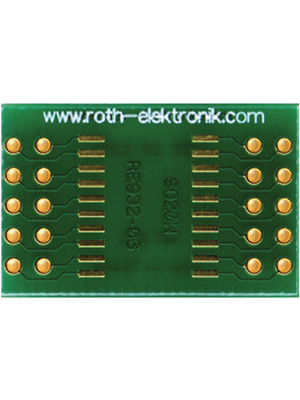 Roth Elektronik - RE932-06 - Laboratory card FR4 Epoxide + chem. Ni/Au SO20w Adapter, RE932-06, Roth Elektronik