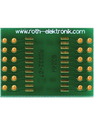 Roth Elektronik - RE932-07 - Laboratory card FR4 Epoxide + chem. Ni/Au SO24w Adapter, RE932-07, Roth Elektronik