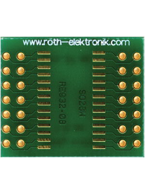 Roth Elektronik - RE932-08 - Laboratory card FR4 Epoxide + chem. Ni/Au SO28w Adapter, RE932-08, Roth Elektronik