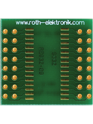 Roth Elektronik - RE932-09 - Laboratory card FR4 Epoxide + chem. Ni/Au SO32 Adapter, RE932-09, Roth Elektronik