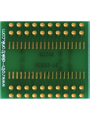 Roth Elektronik - RE932-10 - Laboratory card FR4 Epoxide + chem. Ni/Au SOJ40, RE932-10, Roth Elektronik