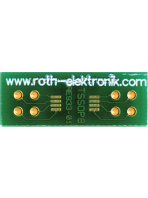 Roth Elektronik - RE933-01 - Laboratory card FR4 Epoxide + chem. Ni/Au TSSOP8 Adapter, RE933-01, Roth Elektronik