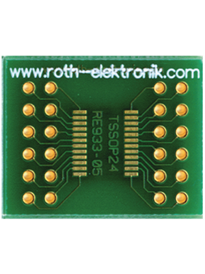 Roth Elektronik - RE933-05 - Laboratory card FR4 Epoxide + chem. Ni/Au TSSOP24 Adapter, RE933-05, Roth Elektronik