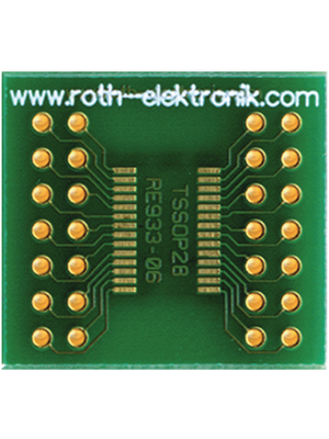 Roth Elektronik - RE933-06 - Laboratory card FR4 Epoxide + chem. Ni/Au TSSOP28 Adapter, RE933-06, Roth Elektronik