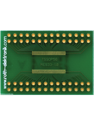 Roth Elektronik - RE933-10 - Laboratory card FR4 Epoxide + chem. Ni/Au TSSOP56 Adapter, RE933-10, Roth Elektronik