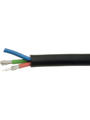 Kabeltronik - MVP-PVC 7X0.6/2.8 AF - Multi-video cable   7 x75 Ohm black, MVP-PVC 7X0.6/2.8 AF, Kabeltronik