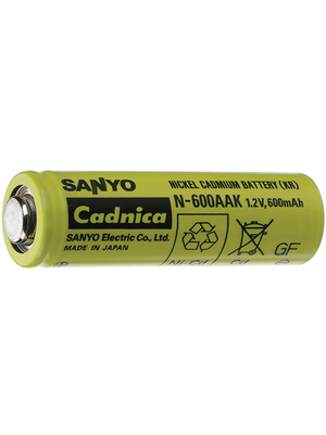 Sanyo - N-1200SCK - NiCd Battery 1.2 V 1200 mAh Consumer Version, N-1200SCK, Sanyo