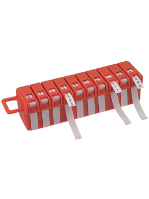 No Brand - MD - Multiple dispenser, filled With identity marking tapes 10 rolls 1-9 white, MD, No Brand