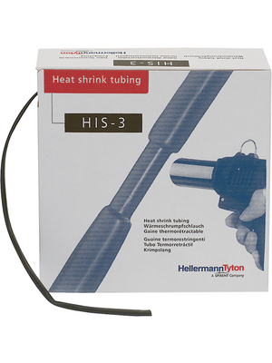 HellermannTyton - HIS-3-9/3-BK - Heat-shrink tubing spool box black 9 mmx3 mmx5 m - 308-30900, HIS-3-9/3-BK, HellermannTyton