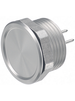 Schurter - 1241.3075 - Piezo button, vandal-proof stainless steel 22.1 mm 42 VAC / 60 VDC 0.1 A 1 make contact (NO), 1241.3075, Schurter