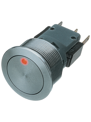 Schurter - 1241.6623.1121000 - Push-button Switch, vandal proof 19 mm 250 VAC/DC 3 A 1 change-over (CO), 1241.6623.1121000, Schurter