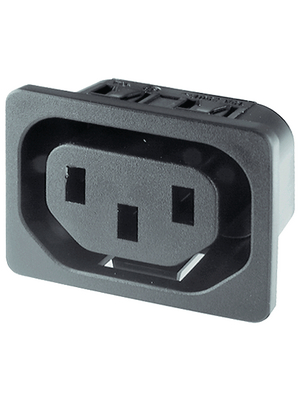 Schurter - 6600.4210 - Flush-mounted device socket C13 Snap-in, 6600.4210, Schurter