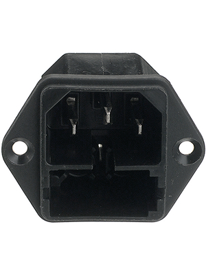 Schurter - 4301.0501 - Plug C14 Faston 4.8 x 0.8 mm 10 A/250 VAC black Screw mounting L + N + PE, 4301.0501, Schurter