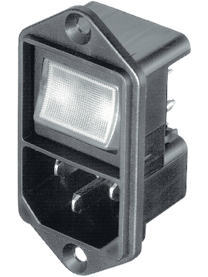 Schurter - 4302.2001 - Plug C14 Faston 4.8 x 0.8 mm 10 A/250 VAC black Screw mounting L + N + PE, 4302.2001, Schurter