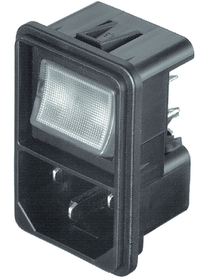 Schurter - 4302.2102 - Plug C14 Faston 4.8 x 0.8 mm 10 A/250 VAC black Snap-in L + N + PE, 4302.2102, Schurter