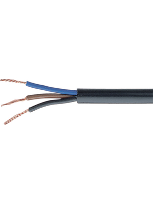 Cabloswiss - LI-YY 5X0.34 MM2 - Control cable 5 x 0.34 mm2 unshielded Bare copper stranded wire black, LI-YY 5X0.34 MM2, Cabloswiss