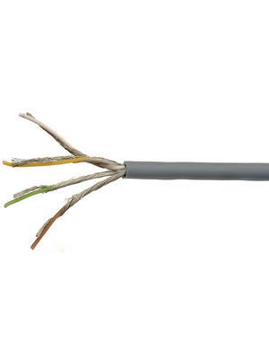 Cabloswiss - COLORFLEX 2X0,14 MM2 - Control cable 2 x 0.14 mm2 shielded Bare copper stranded wire grey, COLORFLEX 2X0,14 MM2, Cabloswiss