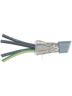 BLD - YSLCY 3G0,5 MM2 - Control cable 3 x 0.50 mm2 shielded Bare copper stranded wire grey, YSLCY 3G0,5 MM2, BLD