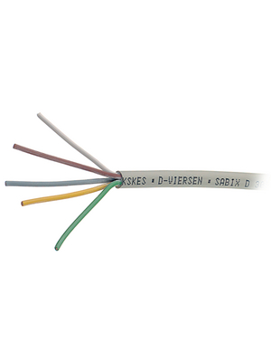 Sab Broeckskes - SABIX D 305 FRNC 2X0,14 MM2 - Control cable 2 x 0.14 mm2 unshielded Bare copper stranded wire grey, SABIX D 305 FRNC 2X0,14 MM2, SAB Br?ckskes